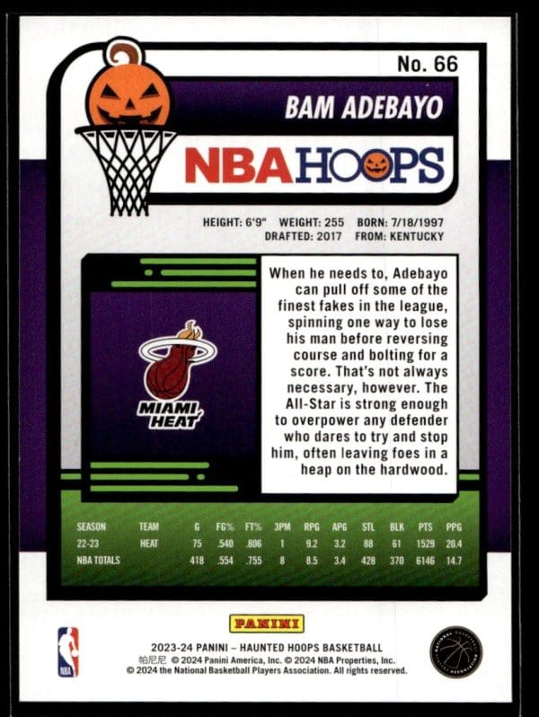 2023 Panini Haunted Hoops Bam Adebayo