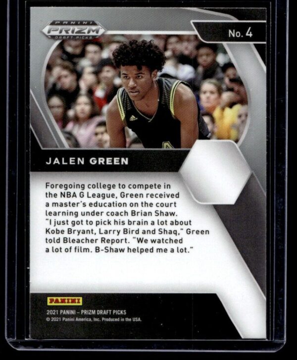 2021 Panini Prizm Draft Picks Houston Rockets #4 Jalen Green