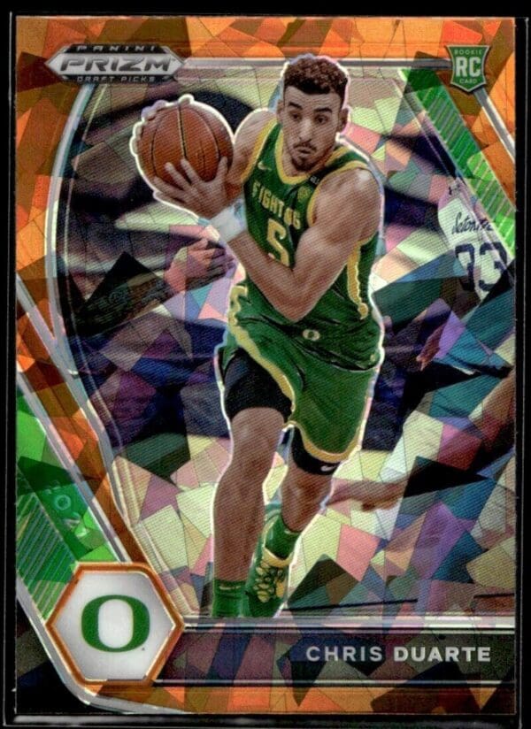 2021 Panini Prizm Draft Picks Oregon Ducks #23 Chris Duarte RC Rookie Orange Cra