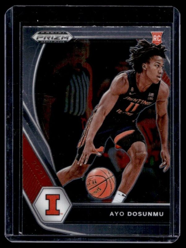 _10 2021 Panini Prizm Draft Picks Illinois Fighting Illini #20 Ayo Dosunmu RC Rookie