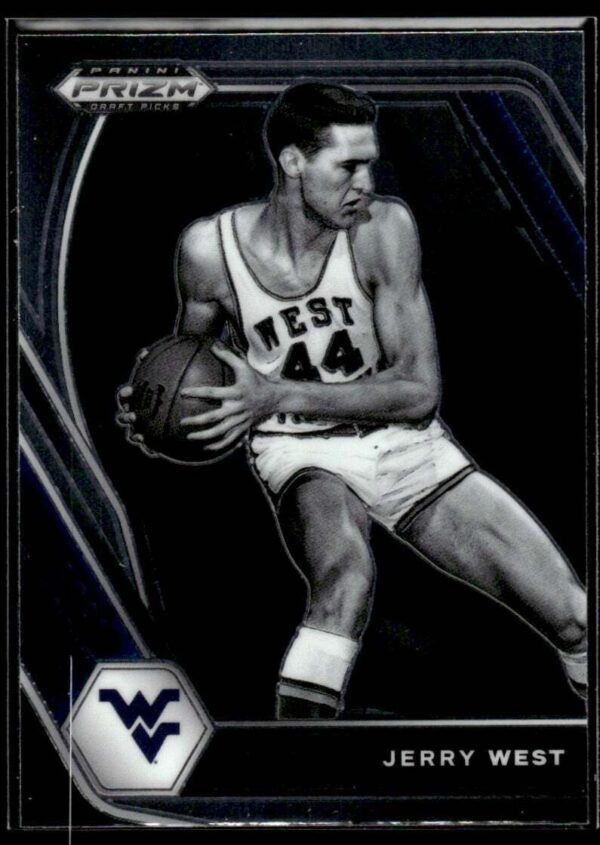 _10 2021 Panini Prizm Draft Picks West Virginia Mountaineers #100 Jerry West