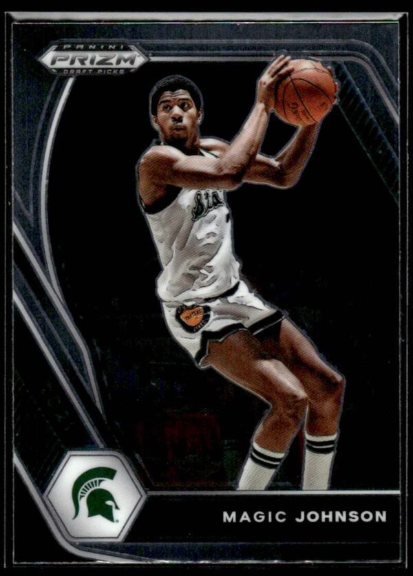 _10 2021 Panini Prizm Draft Picks Michigan State Spartans #86 Magic Johnson