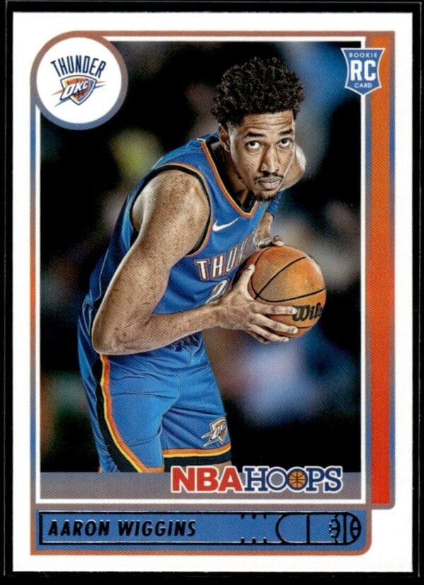 _10 2021 NBA Hoops Oklahoma City Thunder #247 Aaron Wiggins RC Rookie