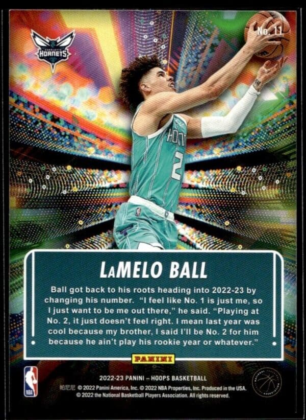 2022 Hoops Hoopla Charlotte Hornets #11 LaMelo Ball