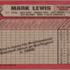 1989 Bowman Cleveland Indians #87 Mark Lewis RC Rookie