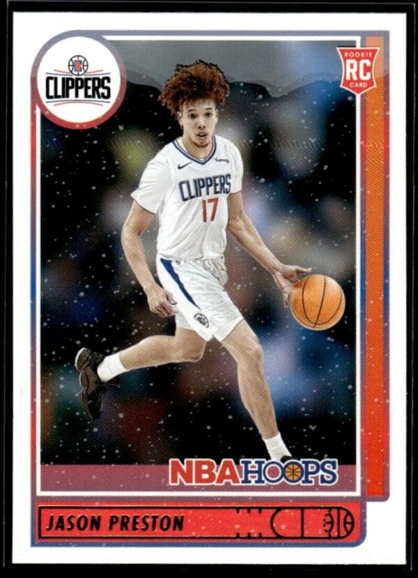 2021 NBA Hoops Los Angeles Clippers #242 Jason Preston RC Rookie