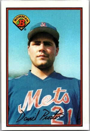 _10 1989 Bowman New York Mets #378 Dave Proctor RC Rookie