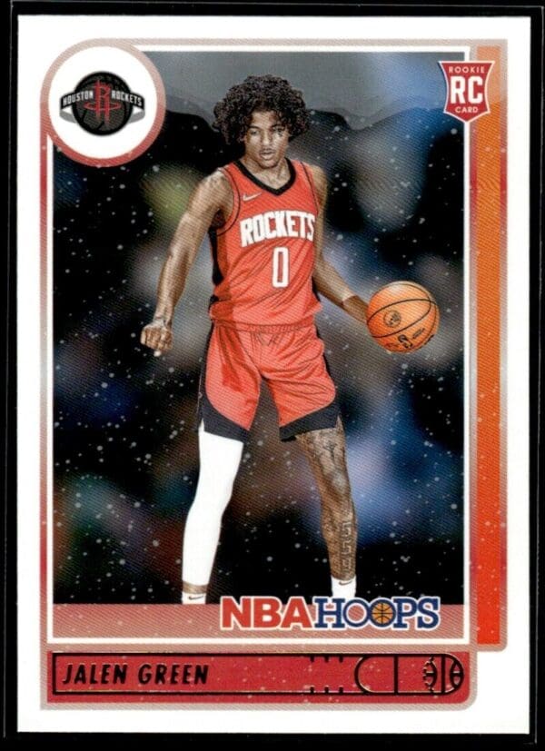 _10 2021 NBA Hoops Houston Rockets #218 Jalen Green RC Rookie