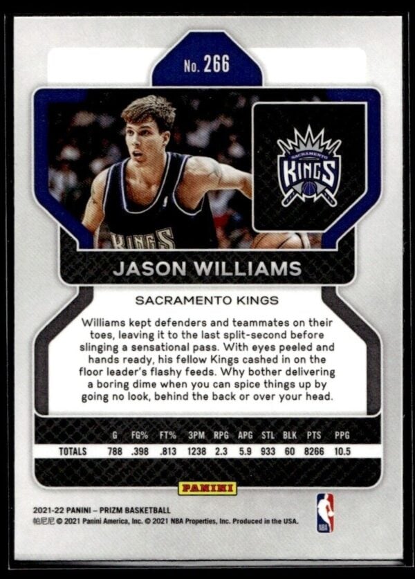2021 Panini Prizm Sacramento Kings #266 Jason Williams