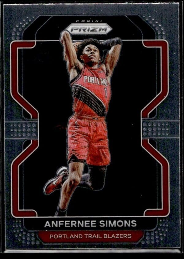 2021 Panini Prizm Portland Trail Blazers #168 Anfernee Simons