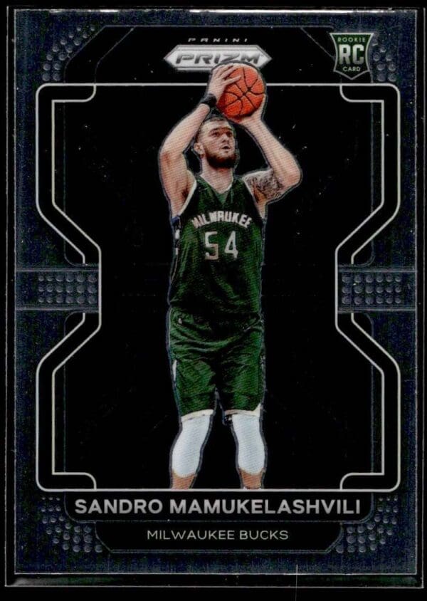_10 2021 Panini Prizm Milwaukee Bucks #293 Sandro Mamukelashvili RC Rookie