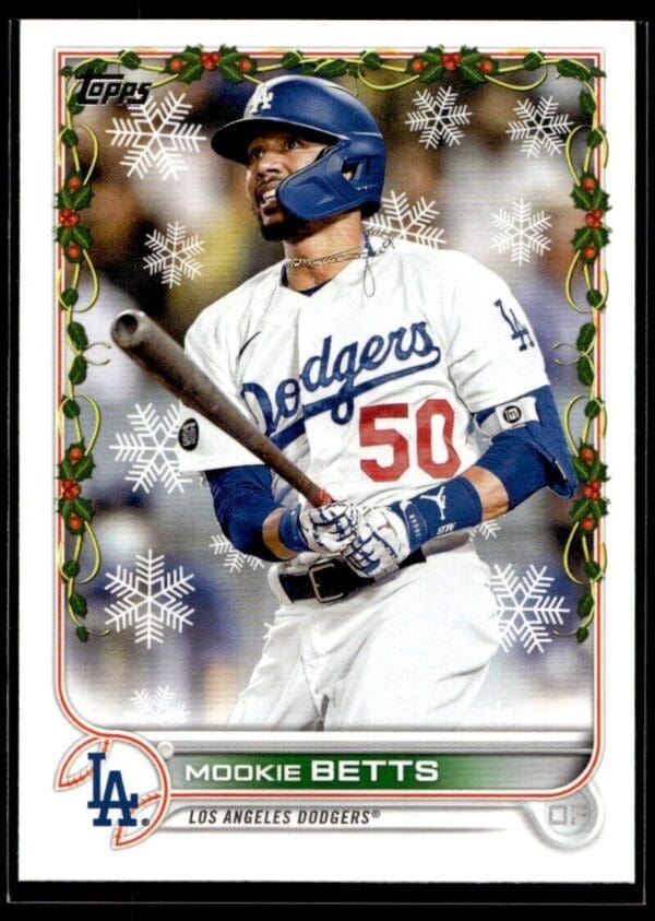 2022 Topps Holiday Los Angeles Dodgers #HW176 Mookie Betts