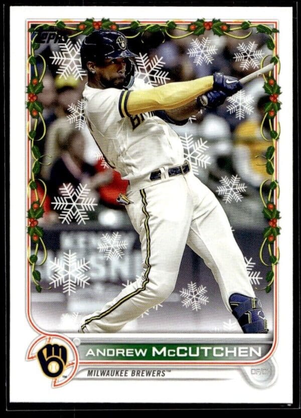 _10 2022 Topps Holiday Milwaukee Brewers #HW178 Andrew McCutchen