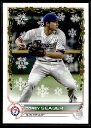 _10 2022 Topps Holiday Texas Rangers #HW134 Corey Seager