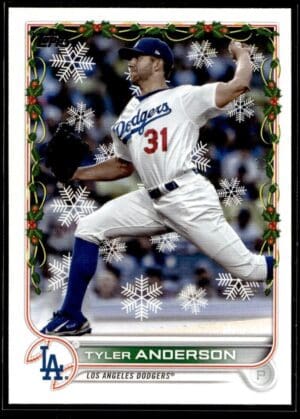 2022 Topps Holiday Los Angeles Dodgers #HW33 Tyler Anderson