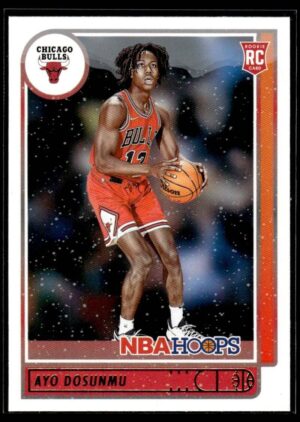 _10 2021 NBA Hoops Winter Edition Chicago Bulls #240 Ayo Dosunmu RC Rookie