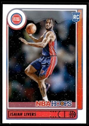 _10 2021 NBA Hoops Winter Edition Detroit Pistons #208 Isaiah Livers RC Rookie