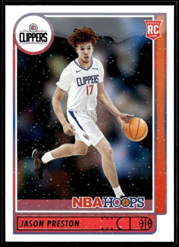 2021 NBA Hoops Los Angeles Clippers #242 Jason Preston RC Rookie