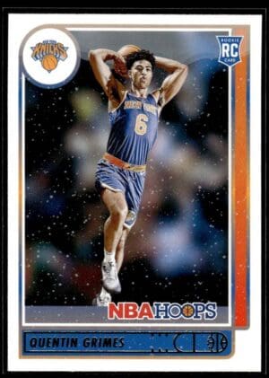 _10 2021 NBA Hoops Winter Edition New York Knicks #206 Quentin Grimes RC Rookie