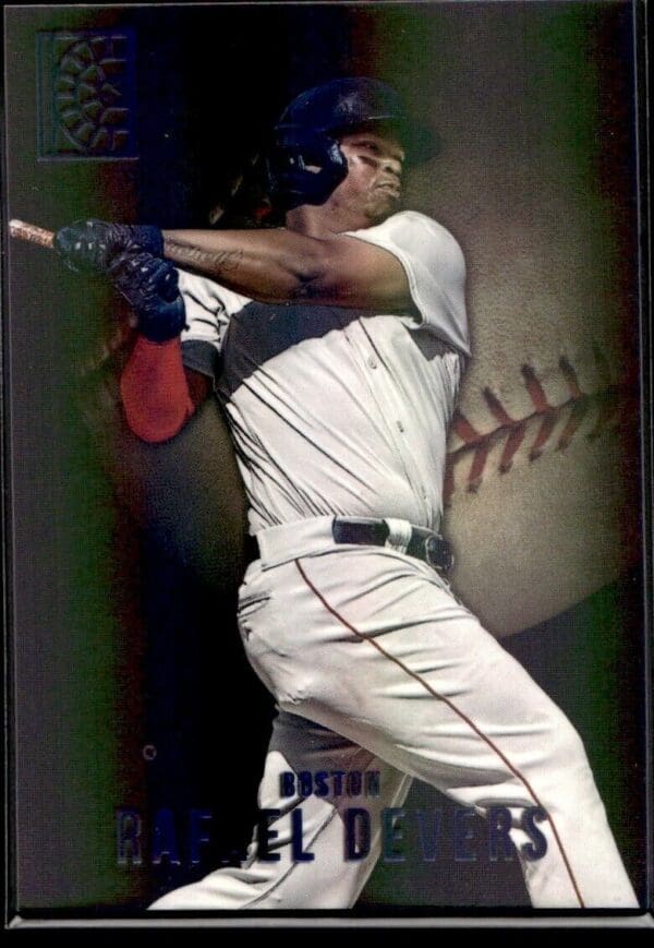 _10 2022 Panini Capstone Boston Red Sox #60 Rafael Devers Blue Foil