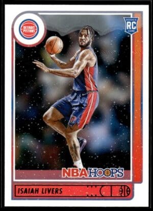 _10 2021 NBA Hoops Detroit Pistons #208 Isaiah Livers RC Rookie