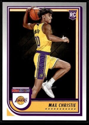 _10 2022 NBA Hoops Los Angeles Lakers #262 Max Christie RC Rookie