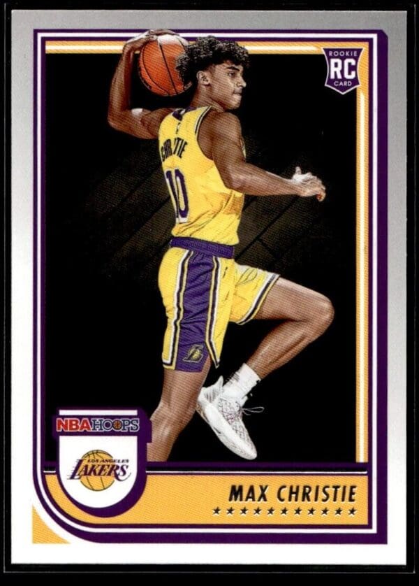 _10 2022 NBA Hoops Los Angeles Lakers #262 Max Christie RC Rookie