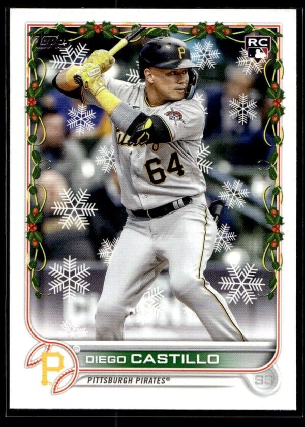 2022 Topps Holiday Tampa Bay Rays #192 Diego Castillo RC Rookie