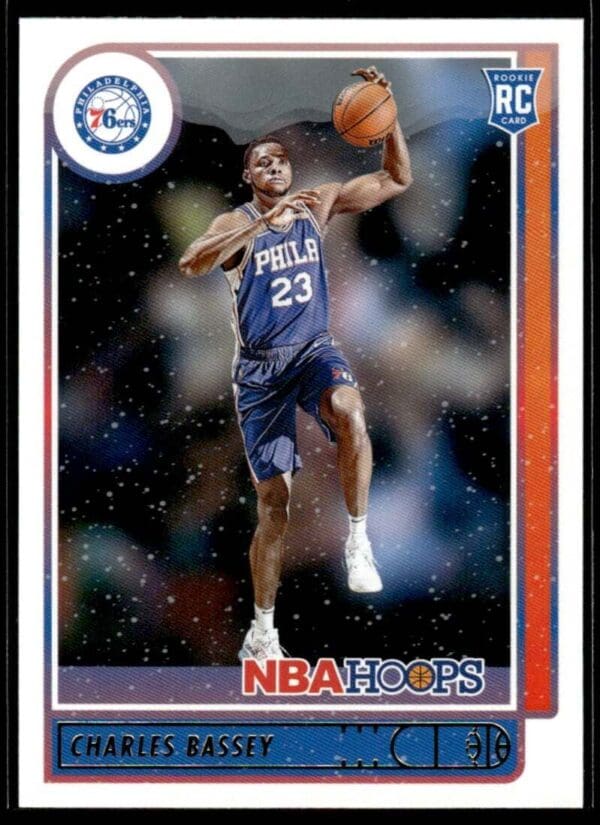 _10 2021 NBA Hoops Philadelphia 76ers #217 Charles Bassey RC Rookie