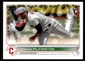 2022 Topps Holiday Cleveland Guardians #124 Konnor Pilkington RC Rookie