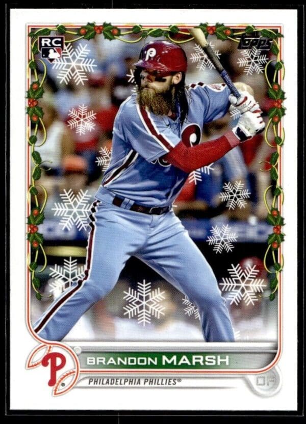 2022 Topps Holiday Mobile BayBears #66 Brandon Marsh RC Rookie