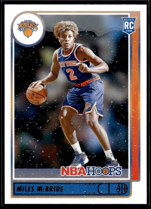 _10 2021 NBA Hoops New York Knicks #232 Miles McBride RC Rookie