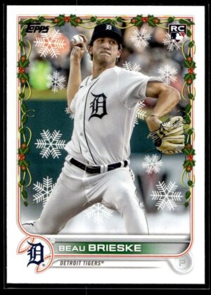 2022 Topps Holiday Detroit Tigers #104 Beau Brieske RC Rookie