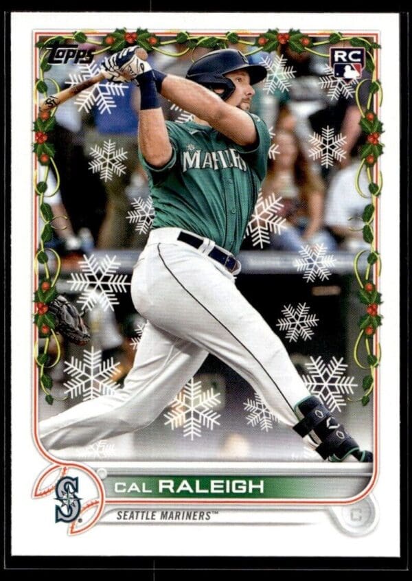 2022 Topps Holiday Seattle Mariners #175 Cal Raleigh RC Rookie