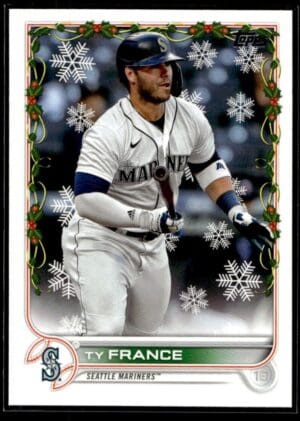 _10 2022 Topps Holiday Seattle Mariners #HW191 Ty France