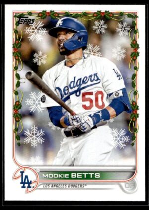 2022 Topps Holiday Los Angeles Dodgers #HW176 Mookie Betts