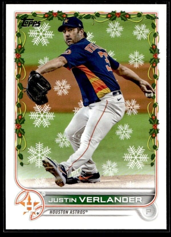 2022 Topps Holiday Houston Astros #HW43 Justin Verlander