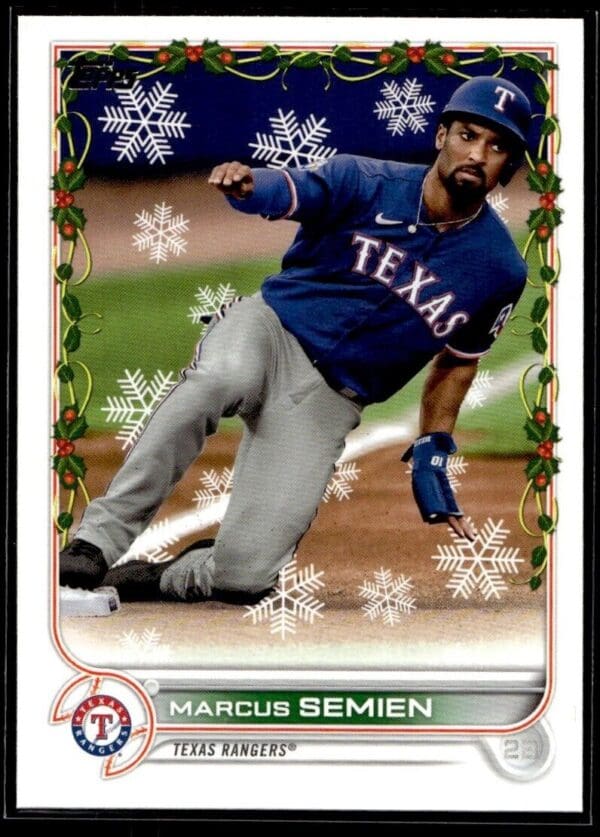 2022 Topps Holiday Texas Rangers #HW22 Marcus Semien