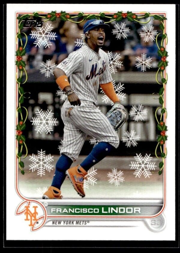 2022 Topps Holiday New York Mets #HW90 Francisco Lindor