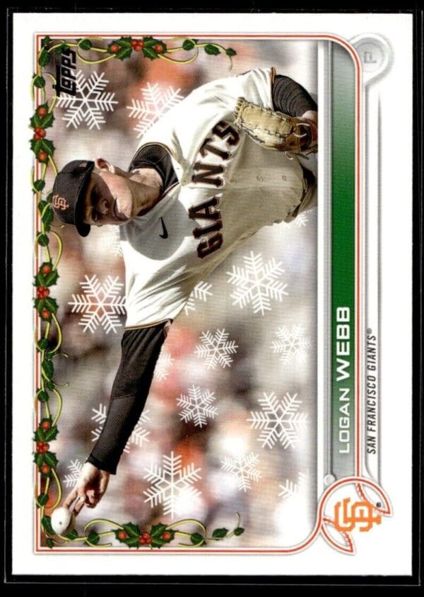 _10 2022 Topps Holiday San Francisco Giants #HW144 Logan Webb