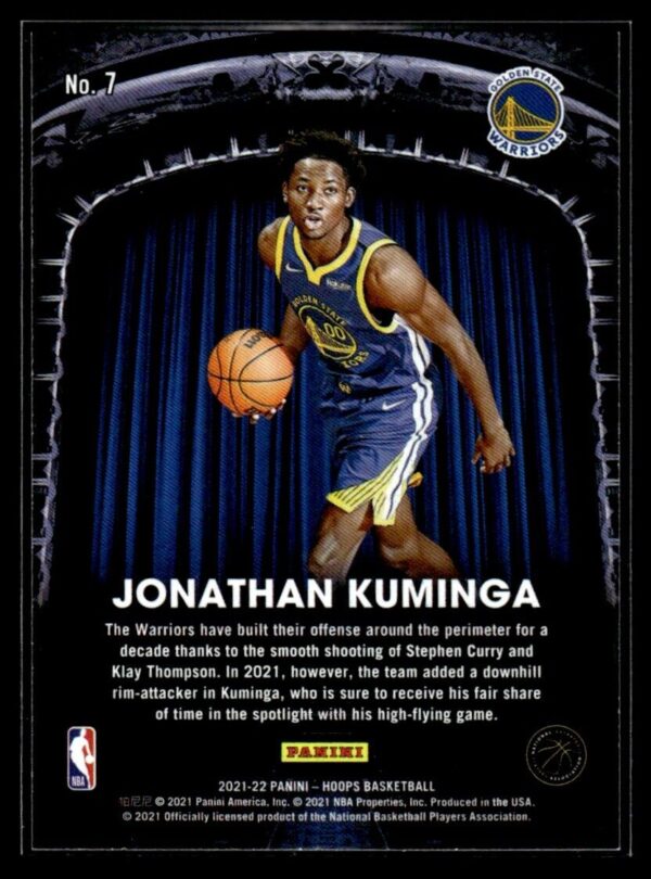 2021-22 Hoops Now Playing Jonathan Kuminga Golden State Warriors #7