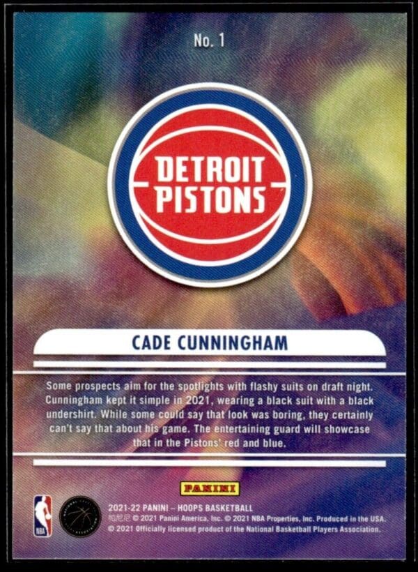 2021-22 Hoops We Got Next Cade Cunningham Rookie Detroit Pistons #1