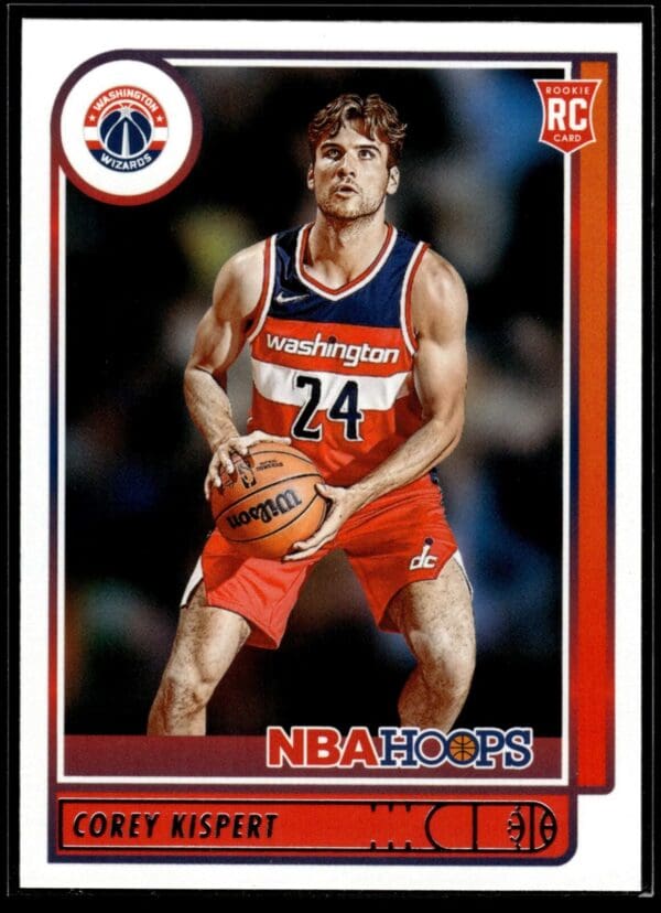 2021-22 Hoops Corey Kispert Rookie Washington Wizards #212