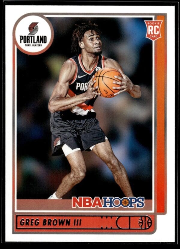 _10 2021-22 Hoops Greg Brown III Rookie Portland Trail Blazers #226