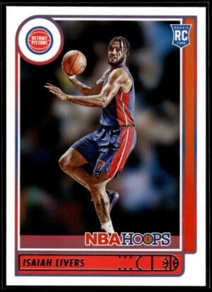 2021-22 Hoops Isaiah Livers Rookie Detroit Pistons #208