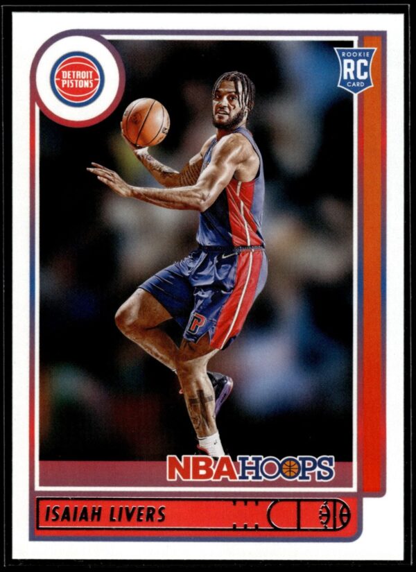 _10 2021-22 Hoops Isaiah Livers Rookie Detroit Pistons #208