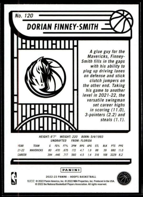 2022 Hoops Dallas Mavericks #120 Dorian Finney-Smith