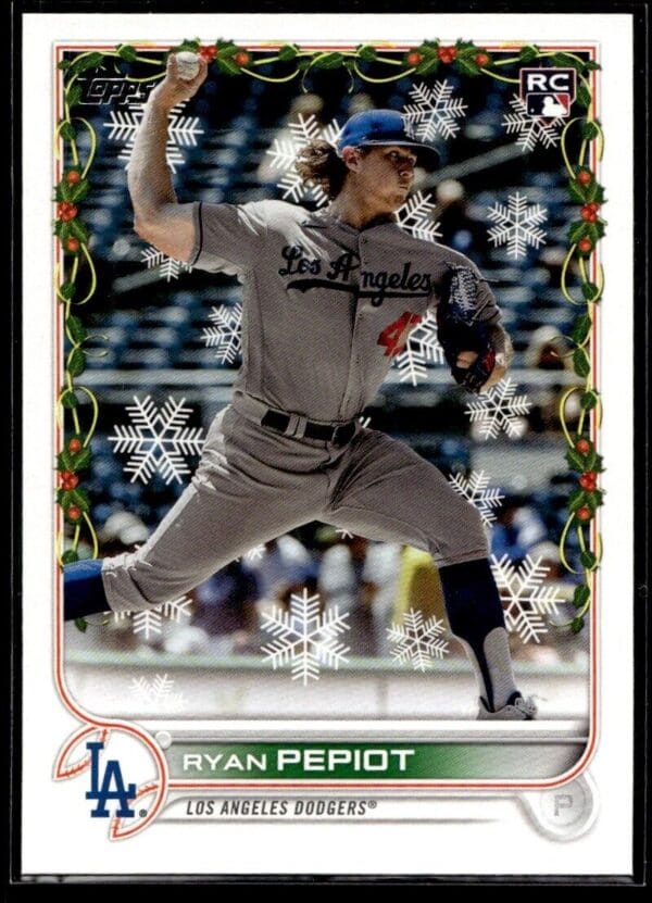2022 Topps Holiday Los Angeles Dodgers #HW168 Ryan Pepiot RC Rookie