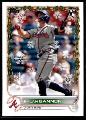 2022 Topps Holiday Atlanta Braves #HW84 Rylan Bannon RC Rookie