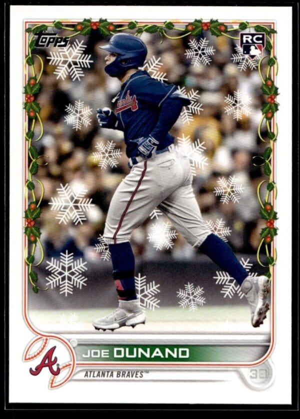 2022 Topps Holiday Atlanta Braves #HW7 Joe Dunand RC Rookie